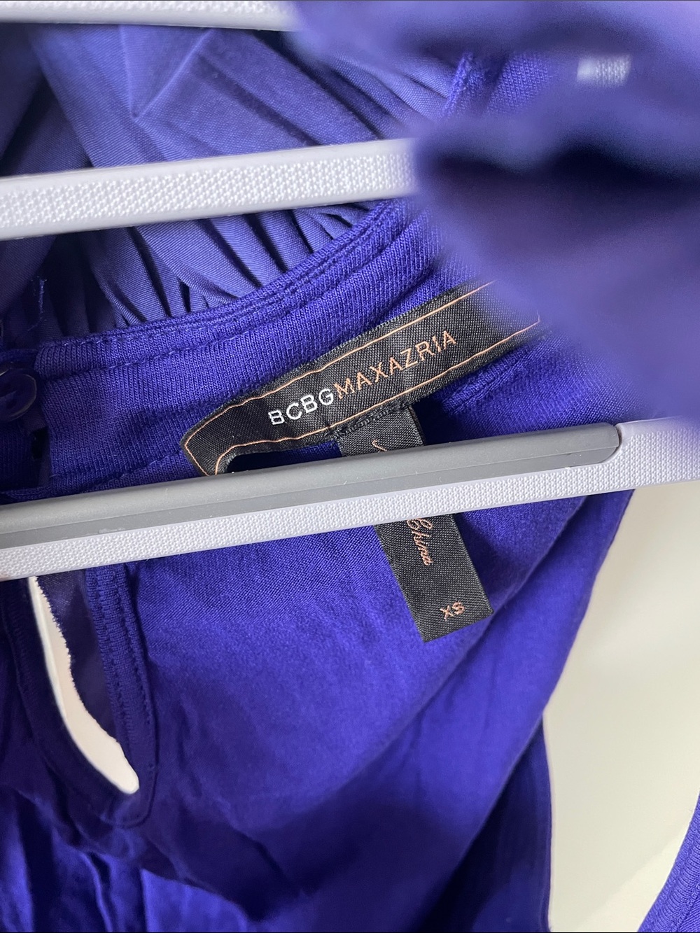 BCBGMaxAzria Deep Purple Ruffle Maxi Dress - Picture 3 of 4